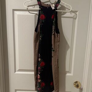 One Clothing Floral Mini Dress - Navy and Red